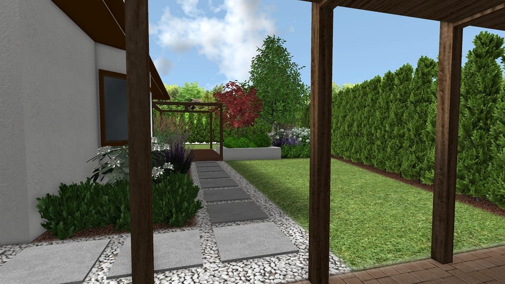 projekt ogrodu Gdańsk - nowoczesny ogród - architektura krajobrazu