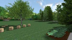 ogród naturalistyczny, projekt ogrodu Poznań, miejsce dla dzieci w ogrodzie