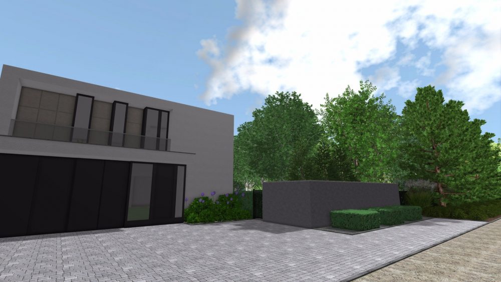 ogród nowoczesny, projekt nowoczesnego ogrodu, ogród geometryczny