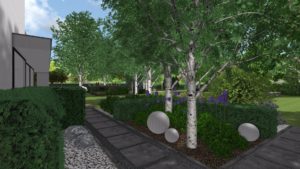 ogród nowoczesny, projekt nowoczesnego ogrodu, ogród geometryczny