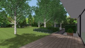 ogród nowoczesny, projekt nowoczesnego ogrodu, ogród geometryczny