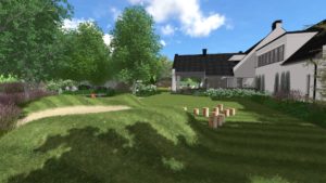 projekt ogrodu przy rezydencji nad jeziorem Poznań projektowanie ogrodu architektura krajobrazu Rock&FlowerStudio Rfstudio