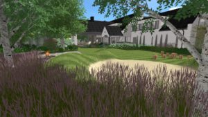 projekt ogrodu przy rezydencji nad jeziorem Poznań projektowanie ogrodu architektura krajobrazu Rock&FlowerStudio Rfstudio