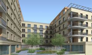 projekt zieleni - patio wewnątrz budynku - zagospdarowanie terenu zieleni publicznej