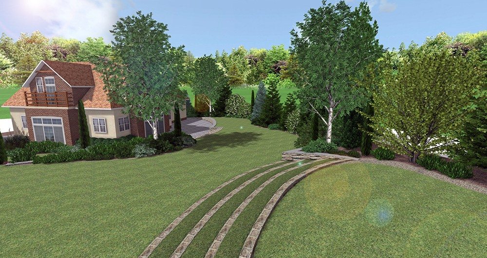 ogrody naturalistyczne - ogród na skarpie - duży ogród przydomowy