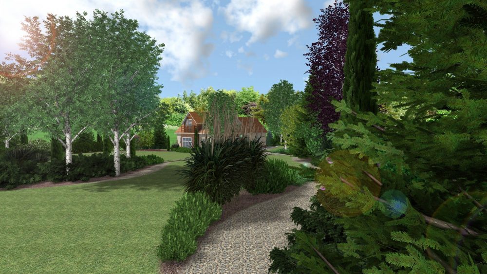 ogrody naturalistyczne - ogród na skarpie - duży ogród przydomowy