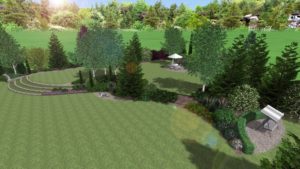 ogrody naturalistyczne - ogród na skarpie - duży ogród przydomowy