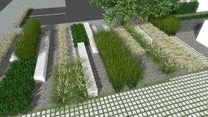 apartamenty potocka Warszawa - projekt zieleni , Rock&Flower studio