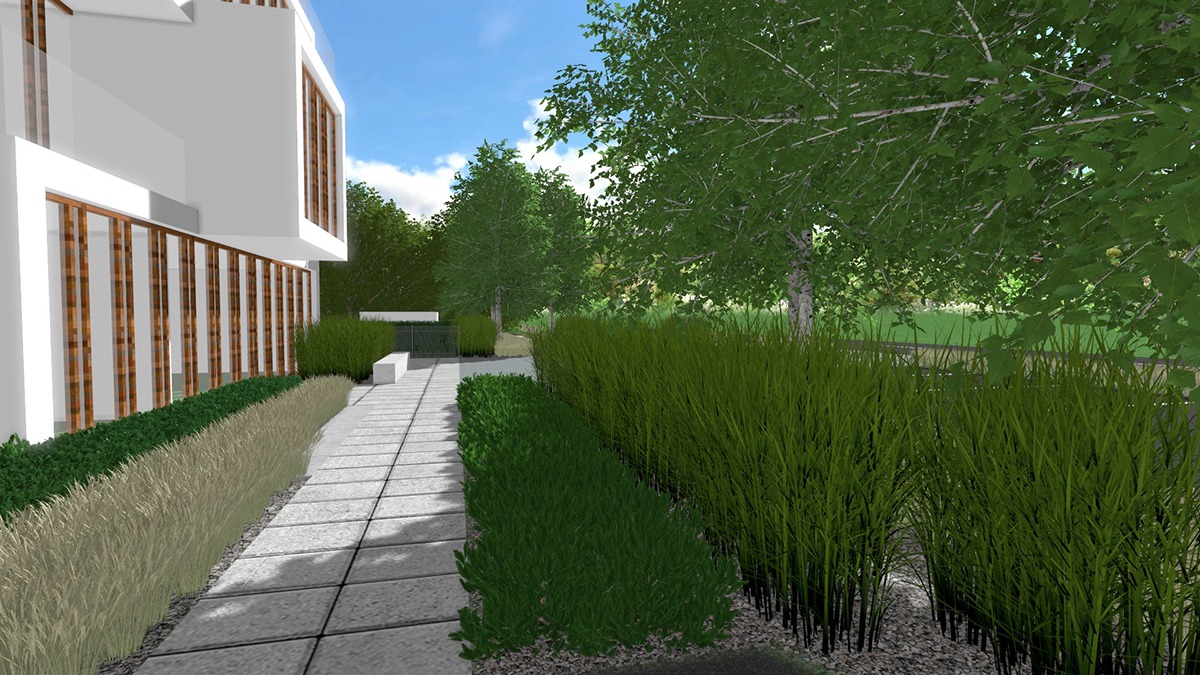 apartamenty potocka Warszawa - projekt zieleni , Rock&Flower studio