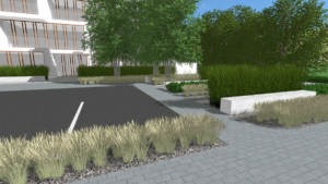 apartamenty potocka Warszawa - projekt zieleni , Rock&Flower studio
