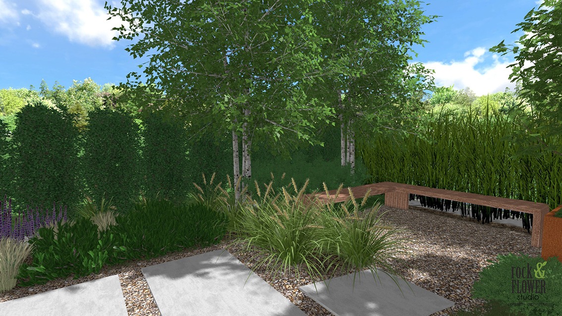projekt ogrodu Poznań, nowoczesny ogród, architekt krajobrazu Poznań, projektowanie ogrodów