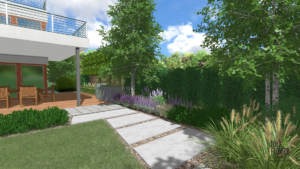 projekt ogrodu Poznań, nowoczesny ogród Poznań, architekt krajobrazu Poznań, projektowanie ogrodów