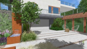 projekt ogrodu Poznań, nowoczesny ogród, architekt krajobrazu Poznań, projektowanie ogrodów