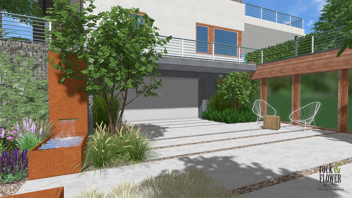 projekt ogrodu Poznań, nowoczesny ogród, architekt krajobrazu Poznań, projektowanie ogrodów