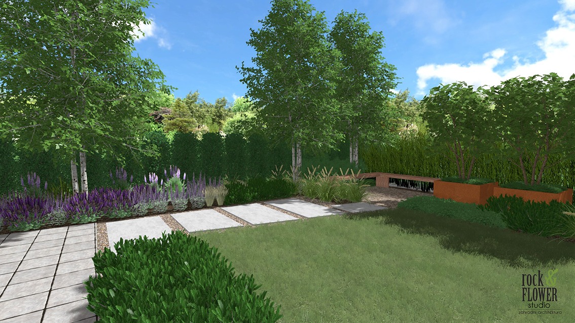 projekt ogrodu Poznań, nowoczesny ogród, architekt krajobrazu Poznań, projektowanie ogrodów