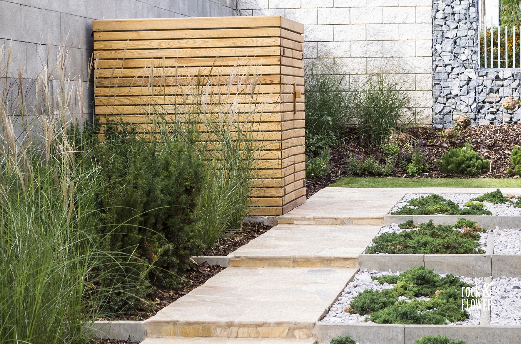 Nowoczesny ogród w Pradze, Rock&Flower studio