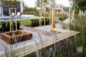 Nowoczesny ogród w Pradze, Rock&Flower studio