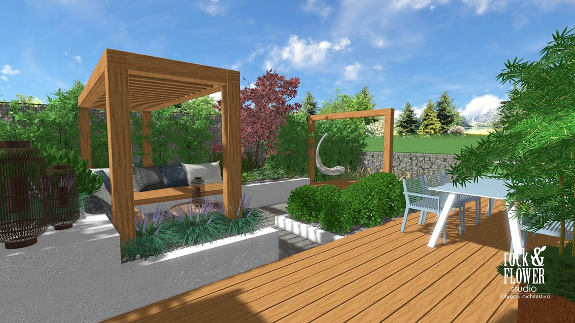 projekt tarasowego ogrodu, projekt małego ogrodu Poznań, ogrody Poznań, projektowanie ogrodów Poznań, architekt krajobrazu Poznań (1)