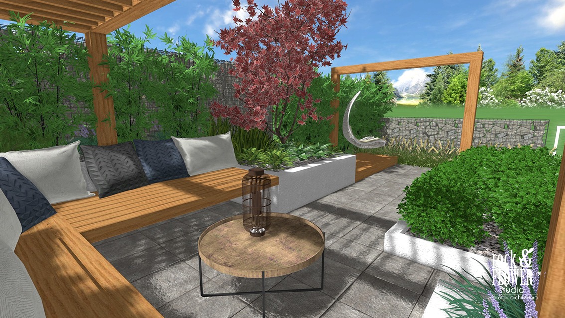 projekt tarasowego ogrodu, projekt małego ogrodu Poznań, ogrody Poznań, projektowanie ogrodów Poznań, architekt krajobrazu Poznań (1)