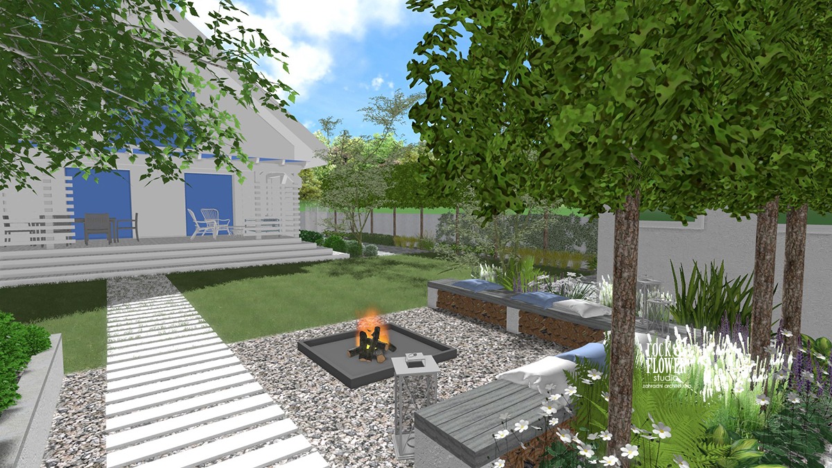 ogród w bieli, nowoczesny ogród, ogród klasyczny, projektowanie ogrodów Poznań, projekty ogrodów Poznań, ogrody Poznań, pracownia architektury krajobrazu (1)