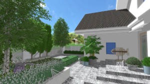 ogród w bieli, nowoczesny ogród, ogród klasyczny, projektowanie ogrodów Poznań, projekty ogrodów Poznań, ogrody Poznań, pracownia architektury krajobrazu (1)