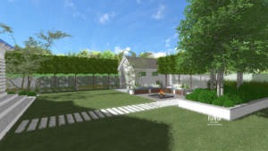 ogród w bieli, nowoczesny ogród, ogród klasyczny, projektowanie ogrodów Poznań, projekty ogrodów Poznań, ogrody Poznań, pracownia architektury krajobrazu (1)