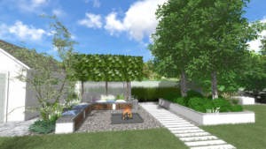 ogród w bieli, nowoczesny ogród, ogród klasyczny, projektowanie ogrodów Poznań, projekty ogrodów Poznań, ogrody Poznań, pracownia architektury krajobrazu (1)