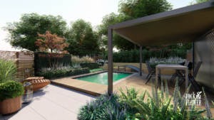 ogród z basenem Poznań