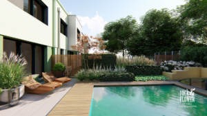 ogród z basenem Poznań