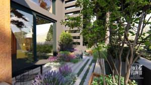 nowoczesny ogród Projekt, pracownia architektury krajobrazu Poznań