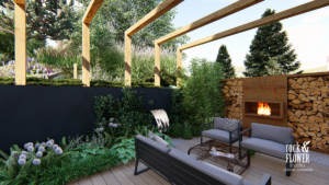 nowoczesny ogród Projekt, pracownia architektury krajobrazu Poznań