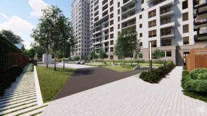 Zieleń przy osiedlu w Poznaniu