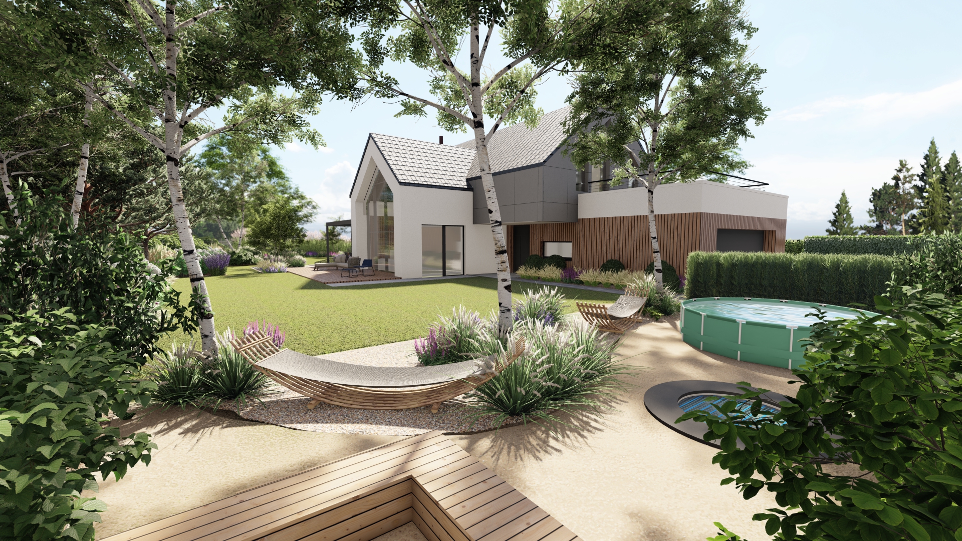 projekt nowoczesnego ogrodu w gdańśku