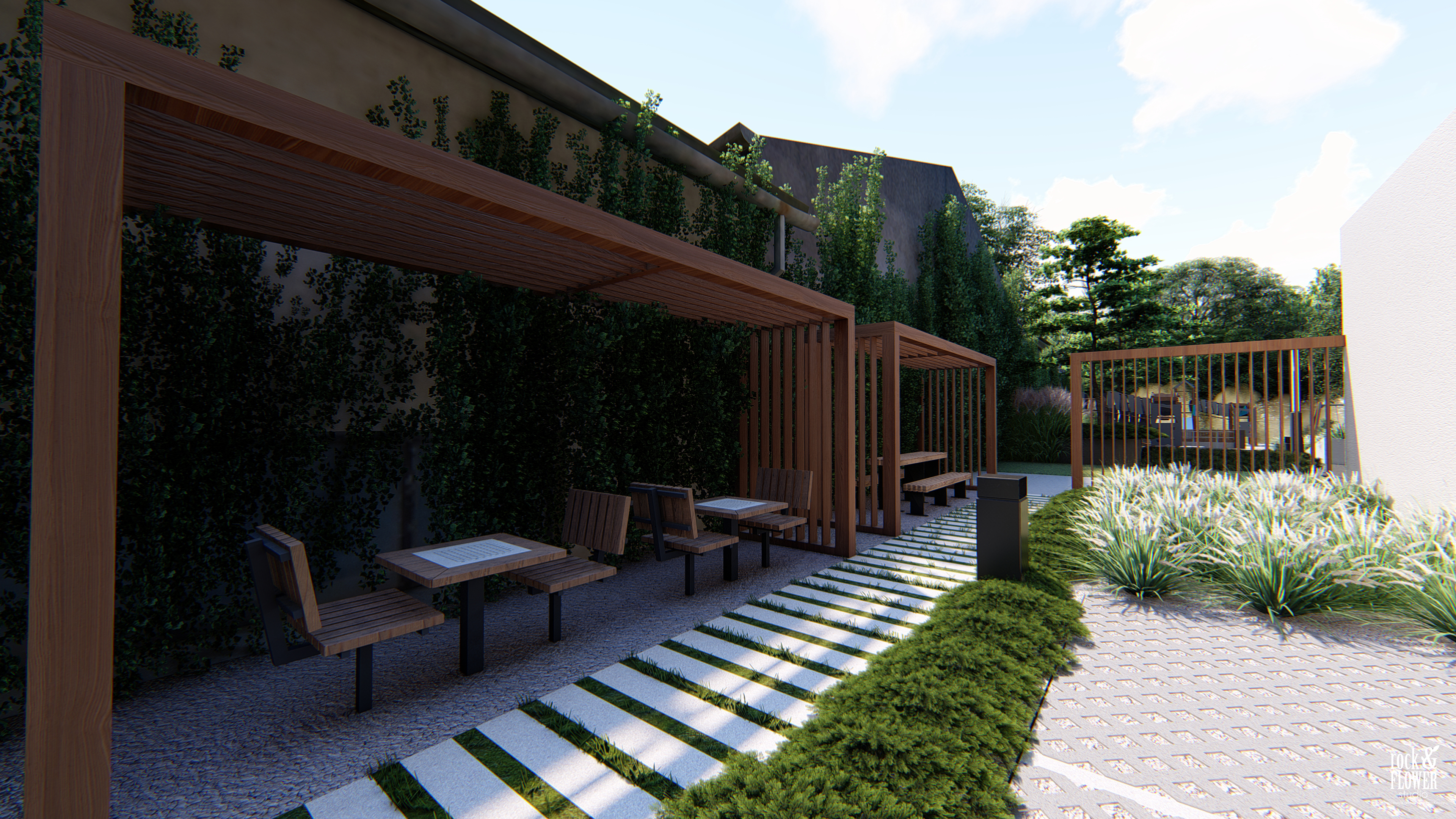 zieleń przy osiedlu mieszkaniowym w Poznaniu