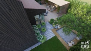 minimalistyczny ogród w Koninie