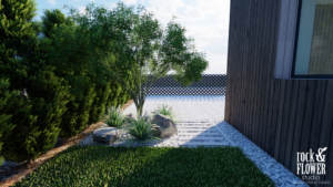 minimalistyczny ogród w Koninie