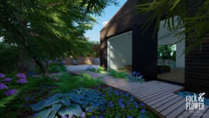 minimalistyczny ogród w Koninie