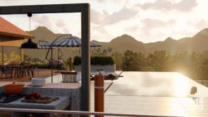 wakacyjny ogród w górach