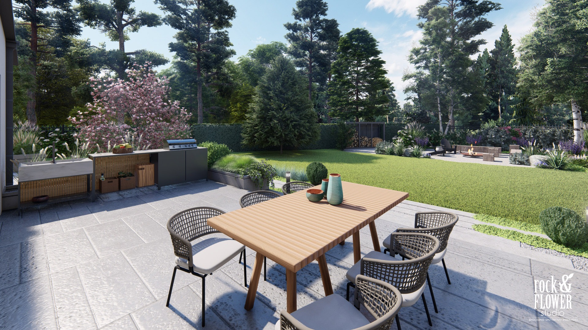 nowoczesny ogród z klasą