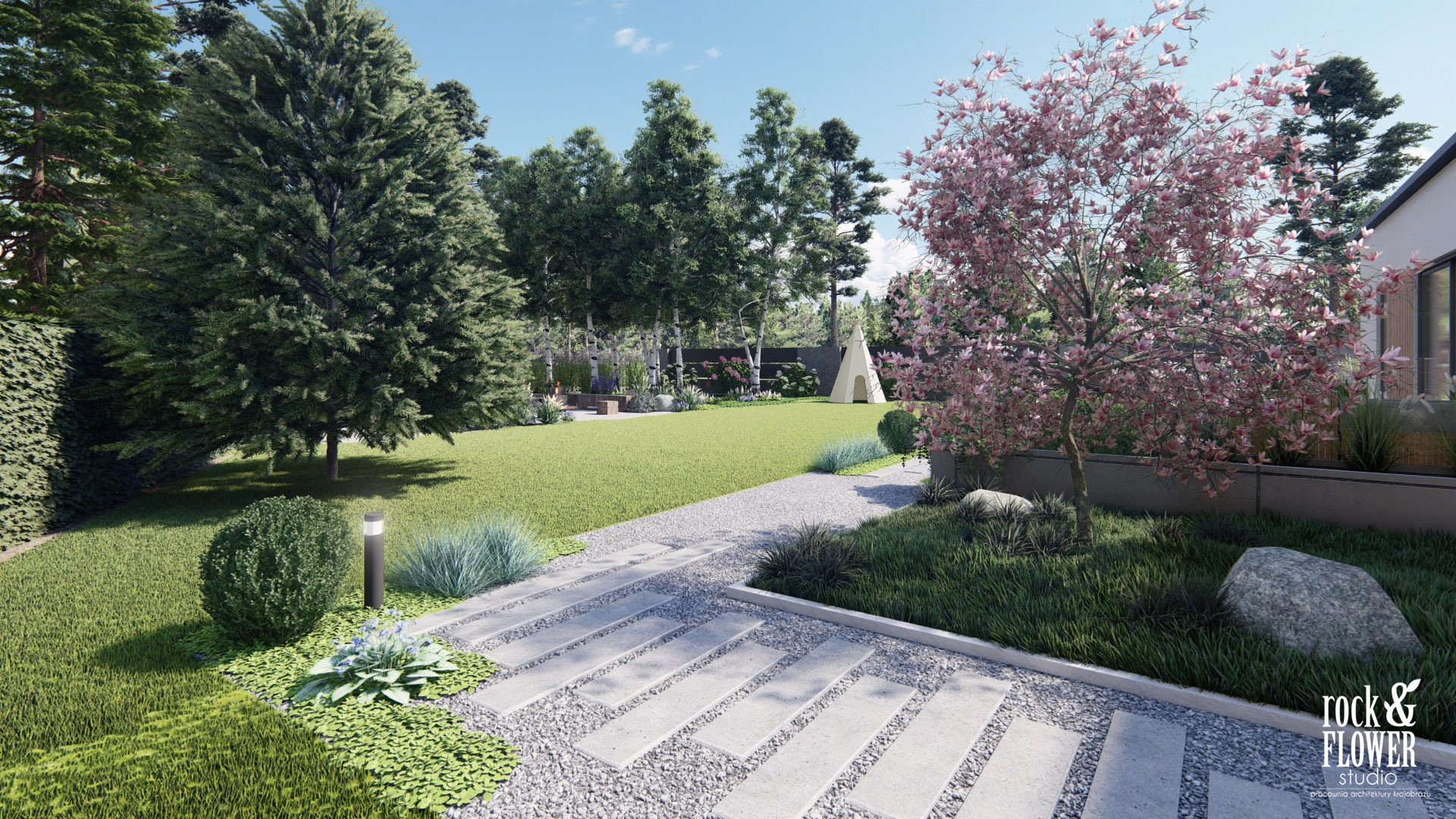 nowoczesny ogród z klasą