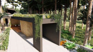 leśny taras na dachu