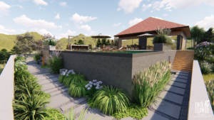 wakacyjny ogród w górach