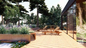 leśny taras na dachu