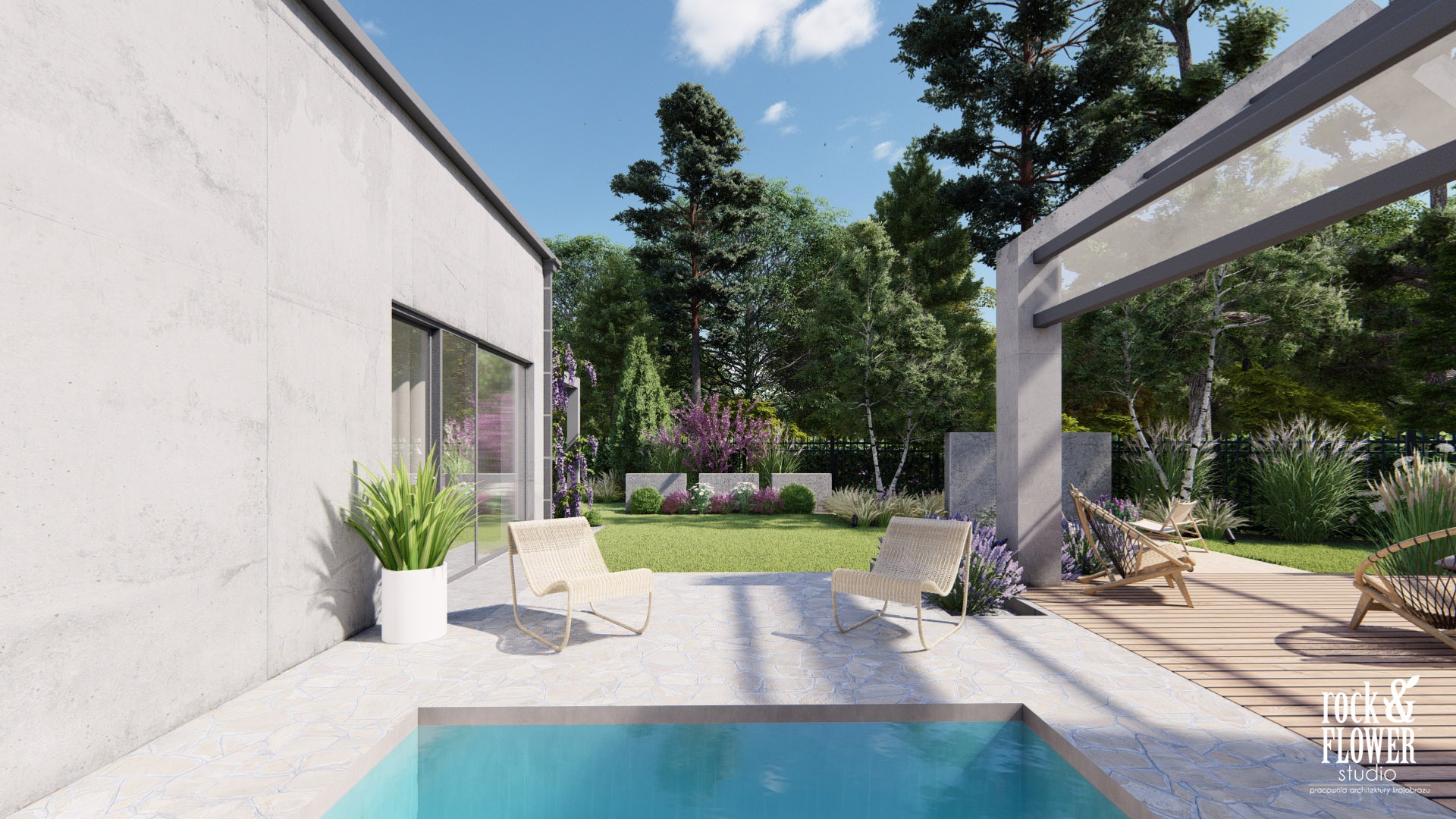 nowoczesny ogród z klasą