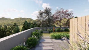 wakacyjny ogród w górach