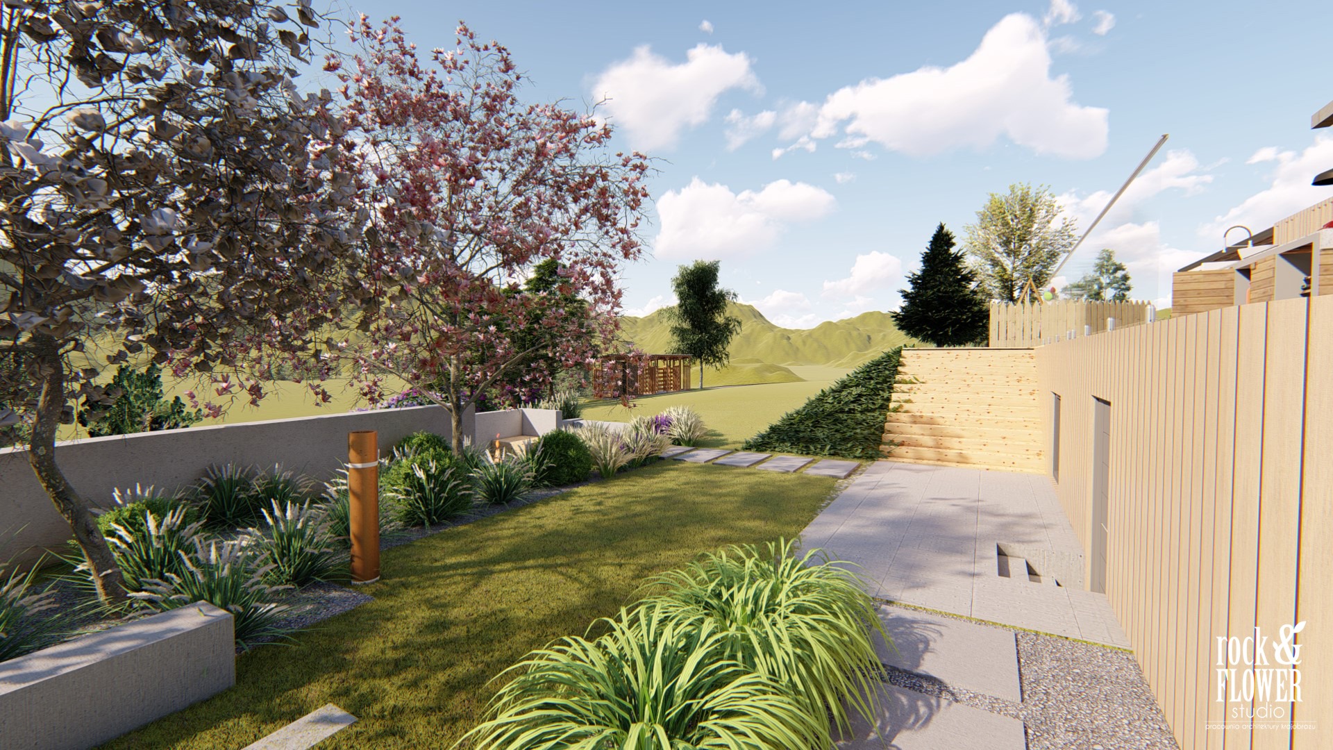 wakacyjny ogród w górach