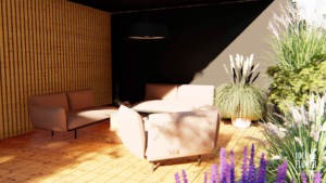 leśny taras na dachu