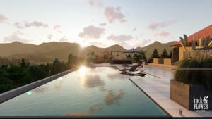 wakacyjny ogród w górach