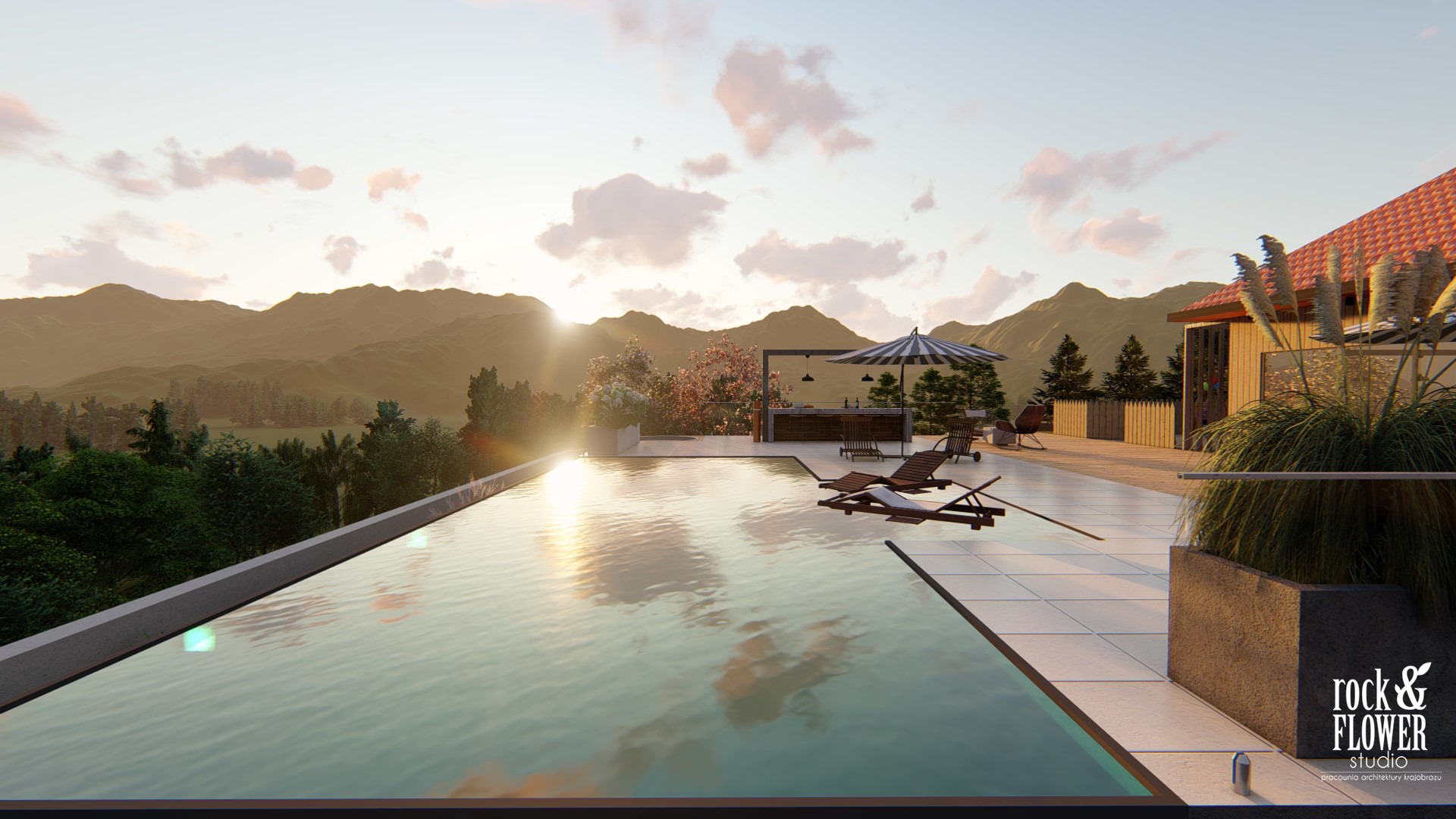 wakacyjny ogród w górach