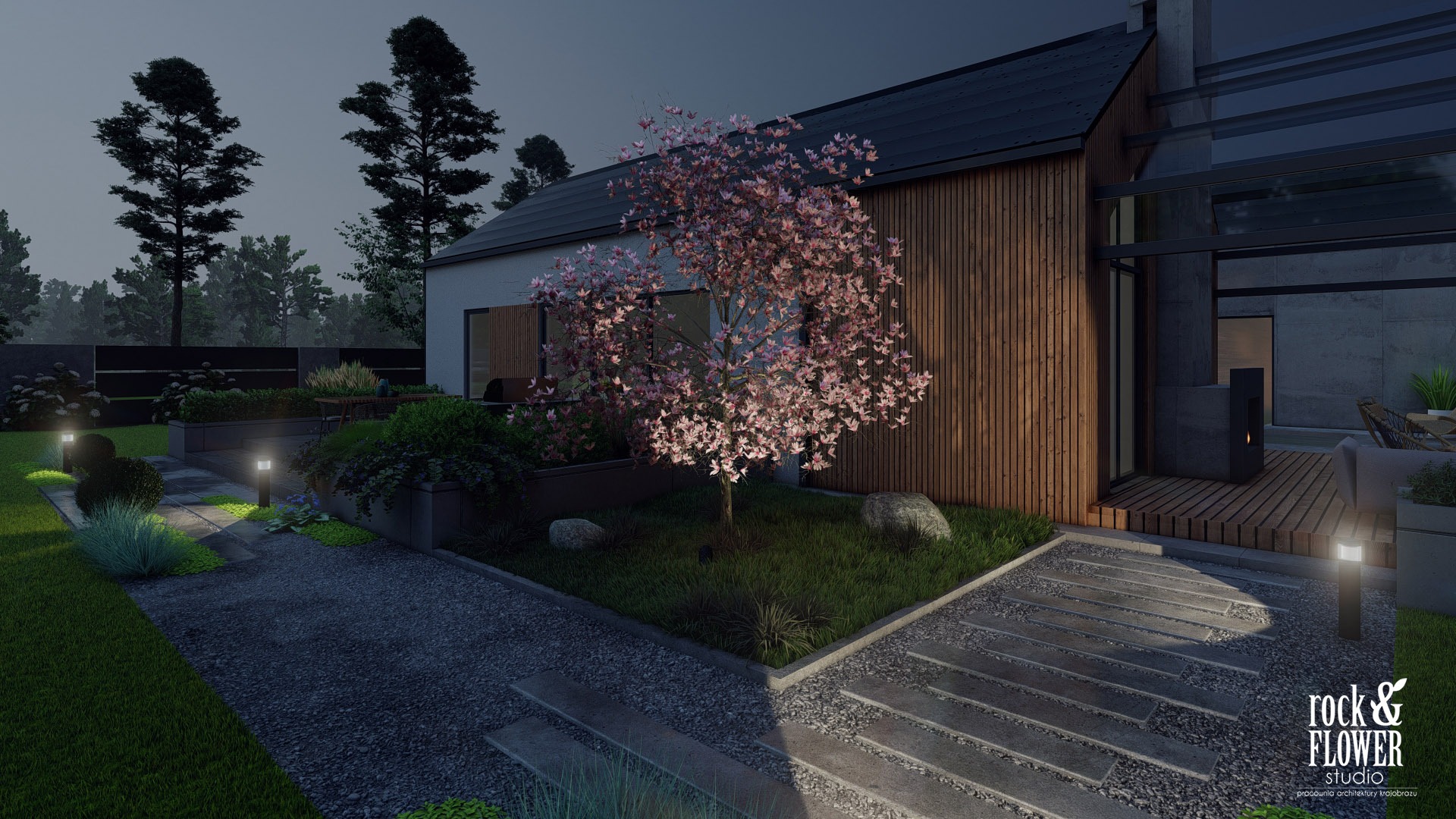 nowoczesny ogród z klasą